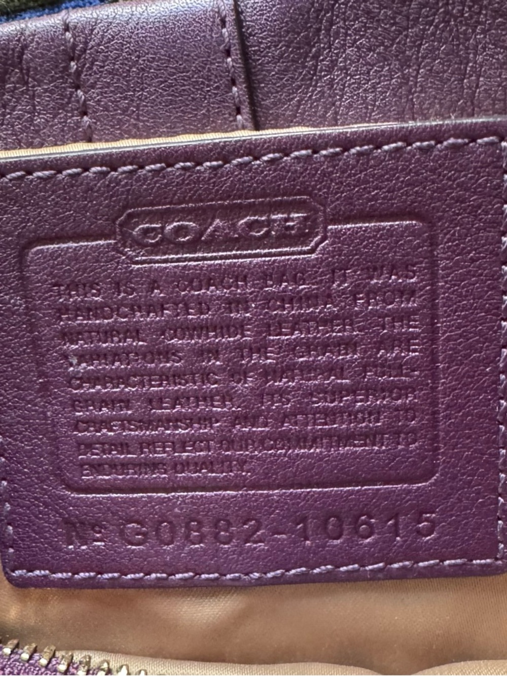 Vintage Coach Carly Hobo Plum Leather Shoulder Bag - Picture 3 of 11